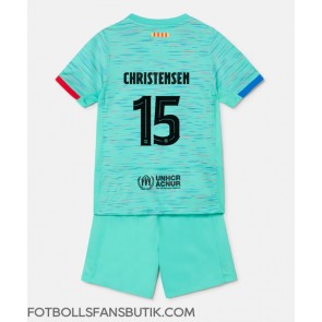 Barcelona Andreas Christensen #15 Replika Tredje Tröja Barn 2023-24 Kortärmad (+ Korta byxor)